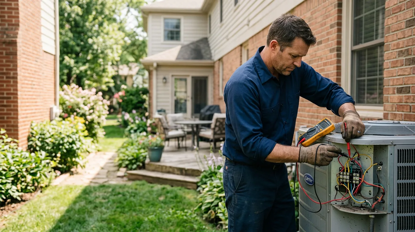 HVAC technician working near Glen Easton, WV